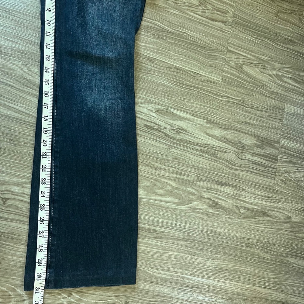 American Eagle Slim Boot Jeans Womens 8 Dark Wash Stretch Denim Mid Rise 31x31 - Picture 7 of 8